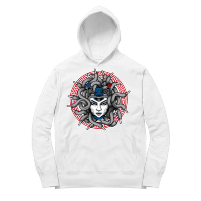 Women 4 What The Hoodie shirt | Medusa Laced - Retro 4 What The / White hooded sweatshirt