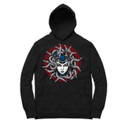 Women 4 What The Hoodie shirt | Medusa Laced - Retro 4 What The / Black hooded sweatshirt