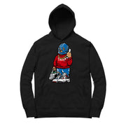 Women 4 What The Hoodie shirt | Trap Bear - Retro 4 What The / Black hooded tee shirt