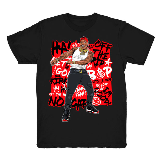 Women 11 Bred shirt | Bred XI DaBaby Lets Go! - Retro 11 Bred 2019 / black tee shirts