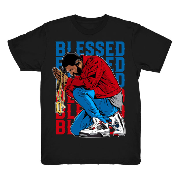 Youth 4 What The 4 shirt | Drake Blessed - Retro 4 What The 4s 2019 / black tee shirts