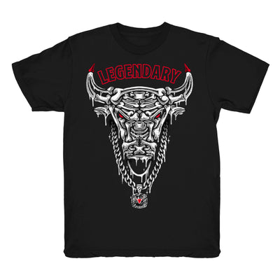 Youth 11 Bred shirt | Bred 11 Legendary Bull - Retro 11 Bred 2019 / black tee shirts