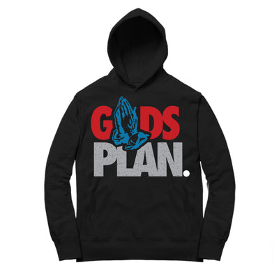 Youth 4 What The Hoodie shirt | Drake Gods Plan - Retro 4 What The / Black hooded tee shirt