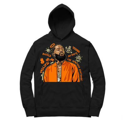 Youth 1 Shattered Hoodie | Nipsey Forever Fly - Retro 1 OG High Shattered Backboard 3.0 / Black Hooded shirt