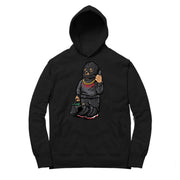 Women 11 Bred Hoodie | Bred XI Nipsey Forever Fly - Retro 11 Bred 2019 / Black Hooded tee shirt