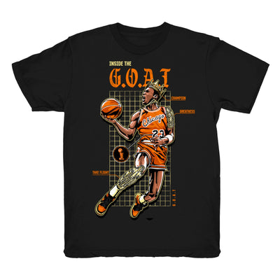 Youth 1 Shattered shirt | Goat Blueprint - Retro 1 OG High Shattered Backboard 3.0 2019 / Black tee shirts