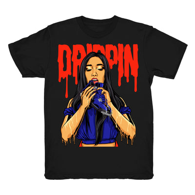 Women 4 Winter shirt | 4s Drippin - Retro 4 Winter Loyal Blue 2019 / black tee shirts