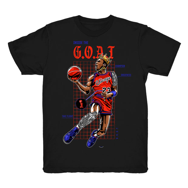 Youth 4 Winter shirt | Goat Blueprint - Retro 4 Winter Loyal Blue 2019 / black tee shirts