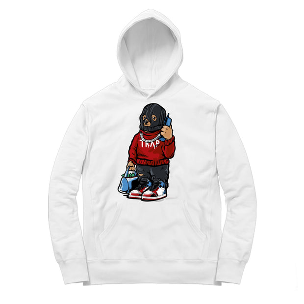 Youth 1 Fearless Hoodie | Trap Bear - Retro 1 OG High Fearless / White Hooded shirt