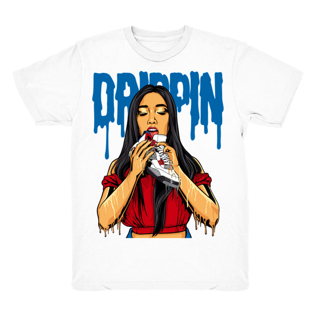 Women 4 What The 4 shirt | 4s Drippin - Retro 4 What The 4s 2019 / White tee shirts