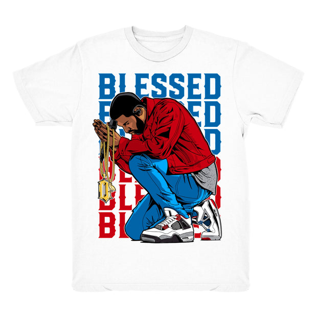 Youth 4 What The 4 shirt | Drake Blessed - Retro 4 What The 4s 2019 / white tee shirts