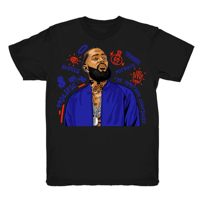 Youth 4 Winter shirt | Nipsey Forever Fly - Retro 4 Winter Loyal Blue 2019 / black tee shirts