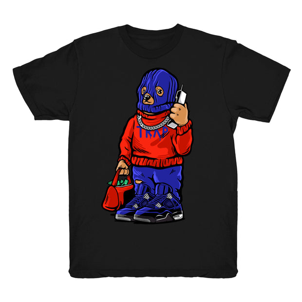 Youth 4 Winter shirt | Trap Bear - Retro 4 Winter Loyal Blue 2019 / black tee shirts