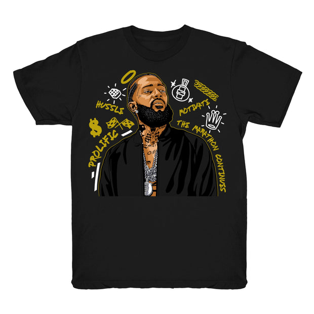 Youth 6 DMP shirt | Nipsey Forever Fly - Retro 6 DMP 2020 / Black tee shirts