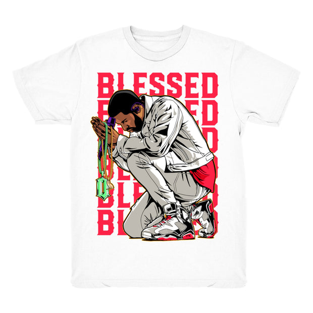 Women 6 Hare shirt | Drake Blessed - Retro 6 Hare 2020 / White tee shirts