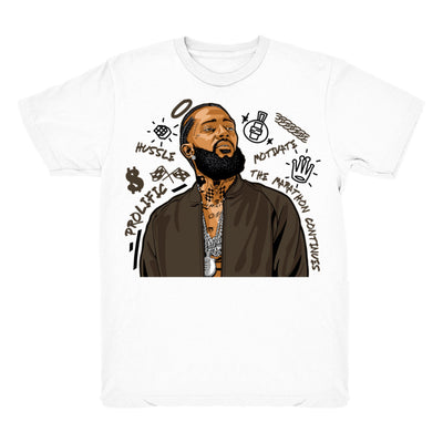 Women 1 Mocha shirt | Nipsey Forever Fly - Retro 1 OG High Dark Mocha 2020 / White tee shirts