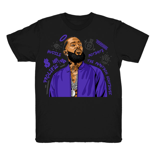 Women 12 Dark Concord shirt | Nipsey Forever Fly - Retro 12 Dark Concord / Black tee shirts