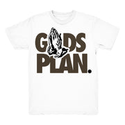 Women 1 Mocha shirt | Drake Gods Plan - Retro 1 OG High Dark Mocha 2020 / White tee shirts