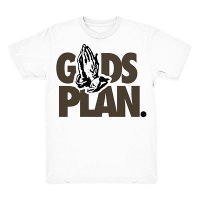 Women 1 Mocha shirt | Drake Gods Plan - Retro 1 OG High Dark Mocha 2020 / White tee shirts