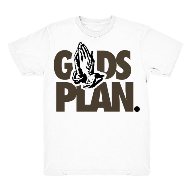 Youth 1 Mocha shirt | Drake Gods Plan - Retro 1 OG High Dark Mocha 2020 / White tee shirts