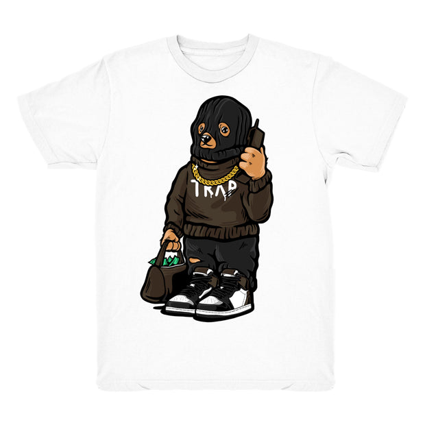 Youth 1 Mocha shirt | Trap Bear - Retro 1 OG High Dark Mocha 2020 / White tee shirts