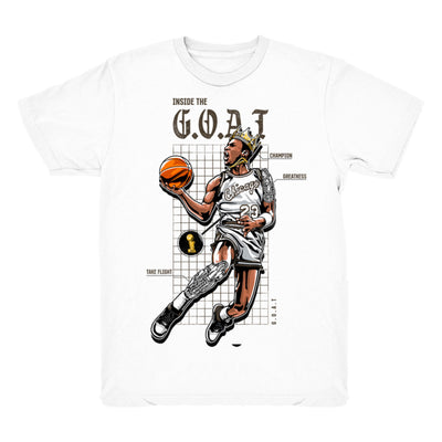 Women 1 Mocha shirt | Goat Blueprint - Retro 1 OG High Dark Mocha 2020 / White tee shirts