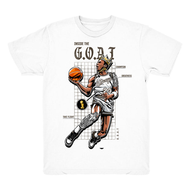 Women 1 Mocha shirt | Goat Blueprint - Retro 1 OG High Dark Mocha 2020 / White tee shirts