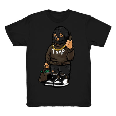 Youth 1 Mocha shirt | Trap Bear - Retro 1 OG High Dark Mocha 2020 / Black tee shirts