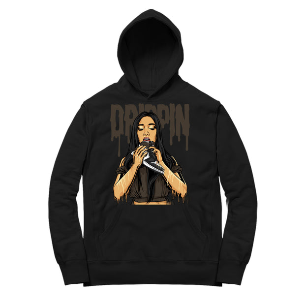 Women 1 Mocha Hoodie | Drippin 1s - Retro 1 OG High Dark Mocha / Black Hooded shirt