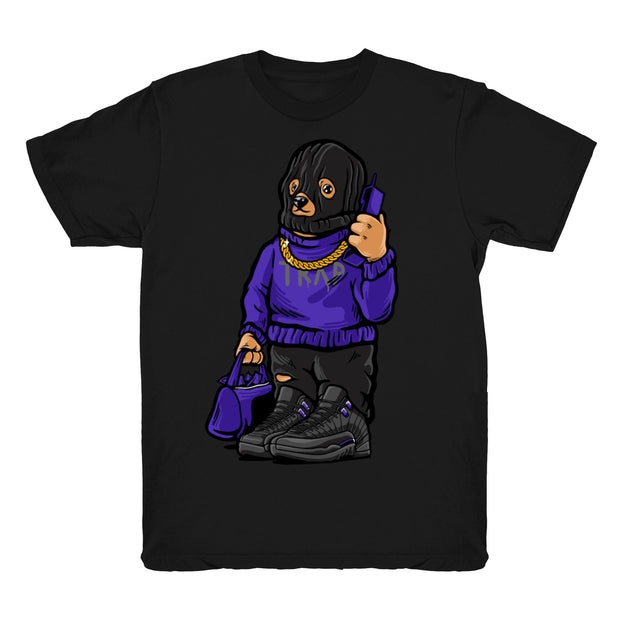 Youth 12 Dark Concord shirt | Trap Bear - Retro 12 Dark Concord / Black tee shirts