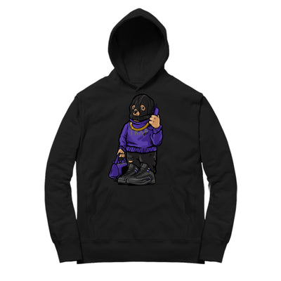 Youth 12 Dark Concord Hoodie | Trap Bear - Retro 12 Dark Concord 2020 / Black Hooded shirt