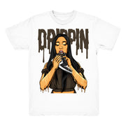 Women 1 Mocha shirt | Drippin 1s - Retro 1 OG High Dark Mocha 2020 / White tee shirts