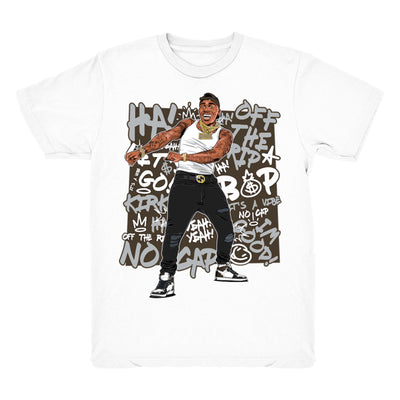 Youth 1 Mocha shirt | DaBaby Lets Go - Retro 1 OG High Dark Mocha 2020 / White tee shirts