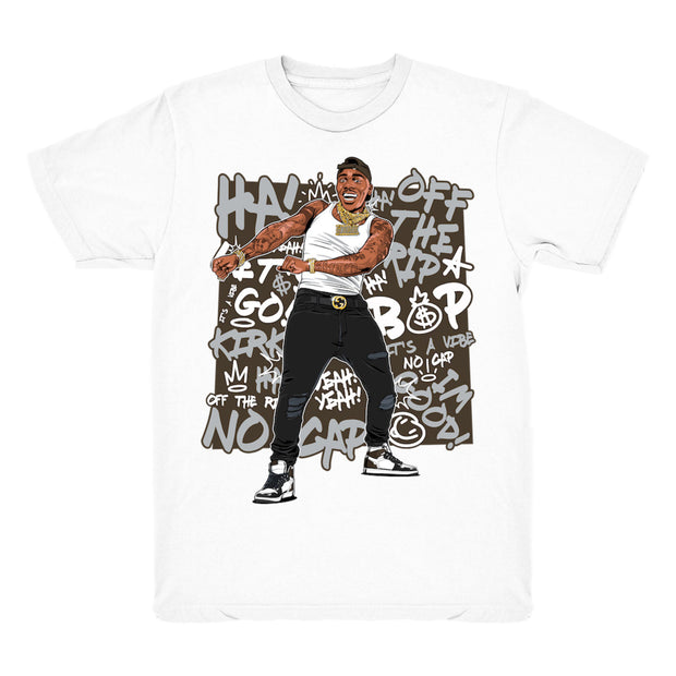 Youth 1 Mocha shirt | DaBaby Lets Go - Retro 1 OG High Dark Mocha 2020 / White tee shirts