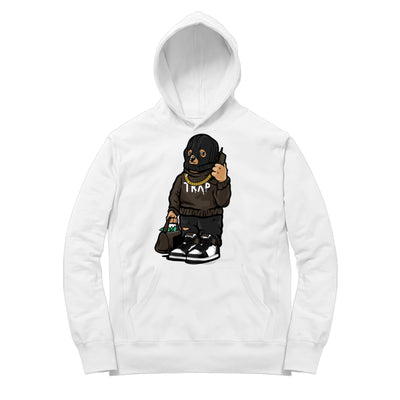 Youth 1 Mocha Hoodie | Trap Bear - Retro 1 OG High Dark Mocha / White Hooded shirt