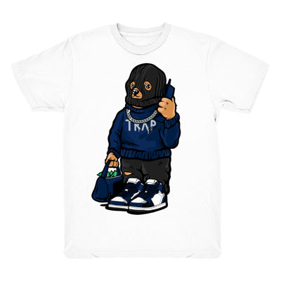 Women 1 Midnight Navy shirt | Trap Bear - Retro 1 High OG CO.JP Midnight Navy / White tee shirts