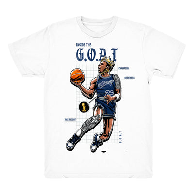 Youth 1 Midnight Navy shirt | Goat Blueprint - Retro 1 High OG CO.JP Midnight Navy / White tee shirts