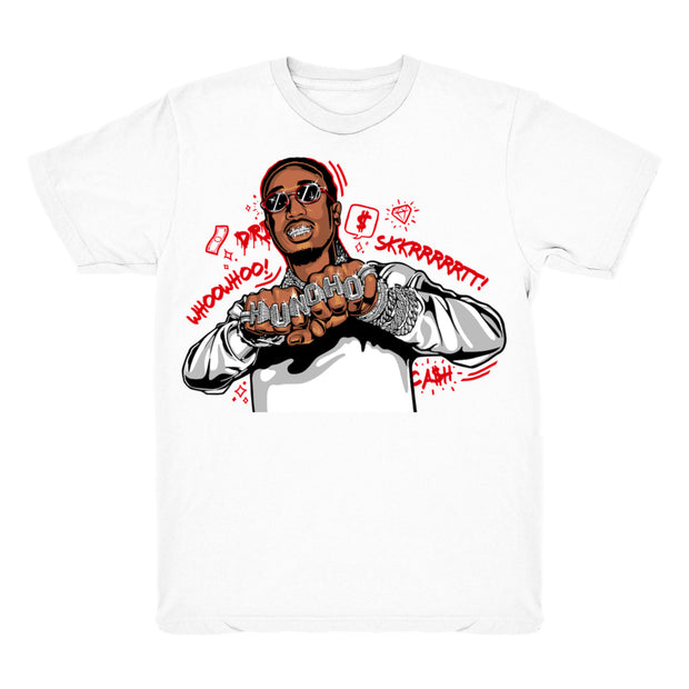 Youth 4 Fire Red shirt | Huncho Rings - Retro 4 Fire Red OG / White tee shirts