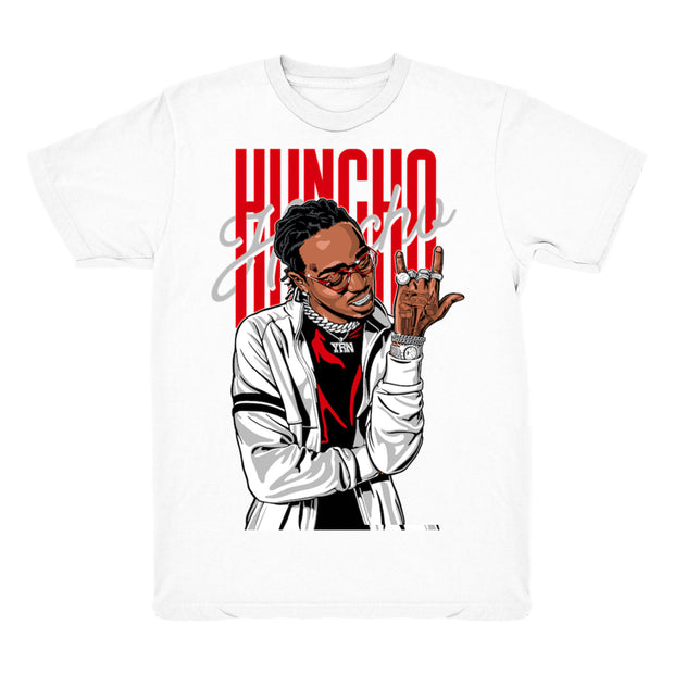 Youth 4 Fire Red shirt | Huncho Flex - Retro 4 Fire Red OG / White tee shirts