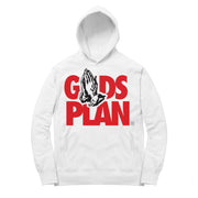 Women 4 Fire Red Hoodie | Drake Gods Plan - Retro 4 Fire Red OG / White Hooded shirt