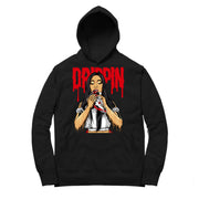 Women 4 Fire Red Hoodie | 4s Drippin - Retro 4 Fire Red OG / Black Hooded shirt