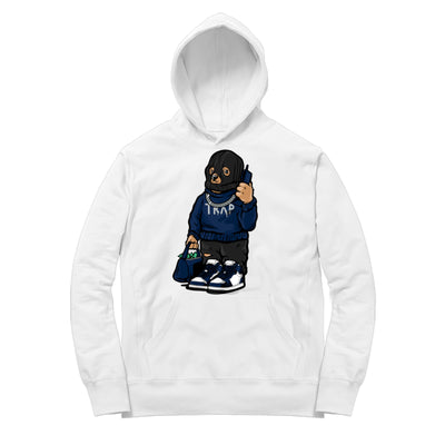 Youth 1 Midnight Navy Hoodie | Trap Bear - Retro 1 High OG CO.JP Midnight Navy / White Hooded shirt