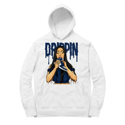 Women 1 Midnight Navy Hoodie | 1s Drippin - Retro 1 High OG CO.JP Midnight Navy / White Hooded shirt