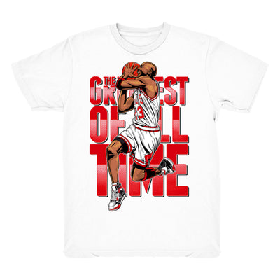 Youth 4 Fire Red shirt | The Greatest - Retro 4 Fire Red OG / White tee shirts