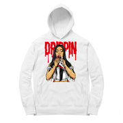 Women 4 Fire Red Hoodie | 4s Drippin - Retro 4 Fire Red OG / White Hooded shirt