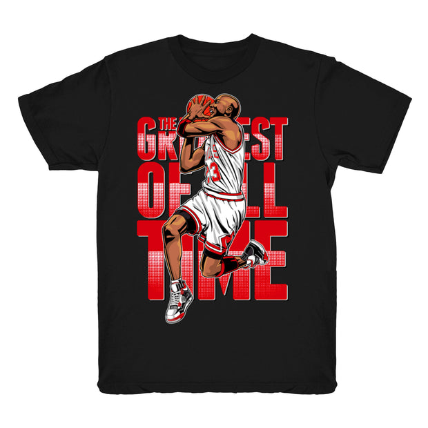 Youth 4 Fire Red shirt | The Greatest - Retro 4 Fire Red OG / Black tee shirts