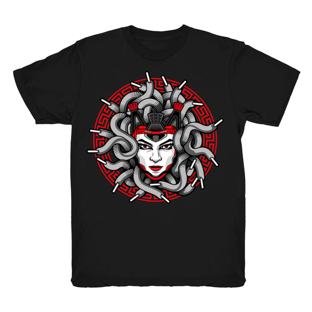 Women 4 Fire Red shirt | Medusa Laced- Retro 4 Fire Red OG / Black tee shirts