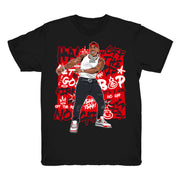 Women 4 Fire Red shirt | DaBaby Vibes - Retro 4 Fire Red OG / Black tee shirts