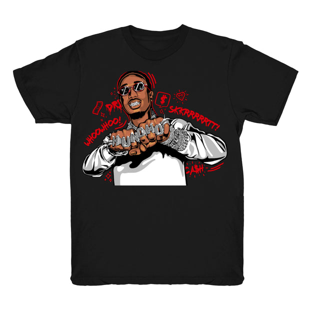 Youth 4 Fire Red shirt | Huncho Rings - Retro 4 Fire Red OG / Black tee shirts