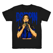 Women 13 Hyper Royal shirt | 13s Drippin - Retro 13 Hyper Royal 2020 / Black tee shirts